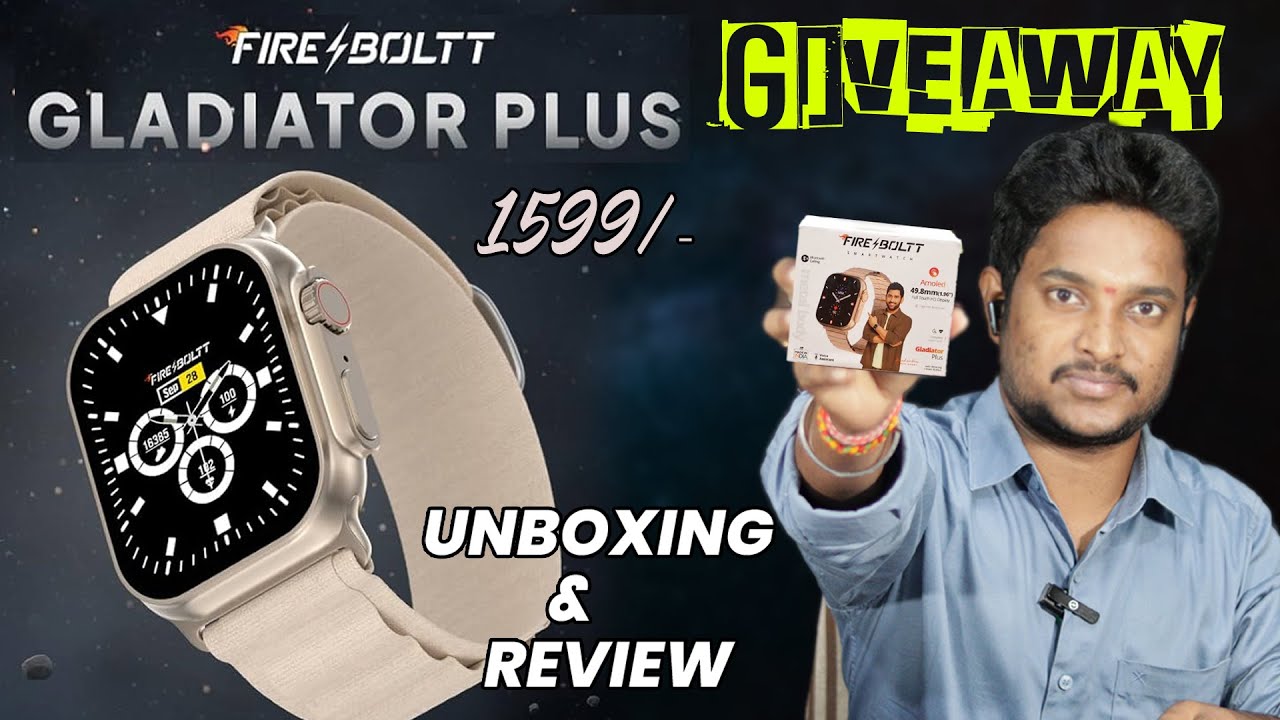 FIRE BOLT Smart watch unboxing & Giveaway for my subscibers| MyTech In Telugu