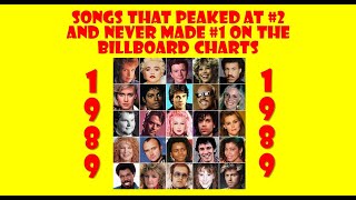 𝟏𝟗𝟖𝟗 - 𝟏𝟒 𝐒𝐨𝐧𝐠𝐬 𝐓𝐡𝐚𝐭 𝐏𝐞𝐚𝐤𝐞𝐝 𝐚𝐭 #𝟐 on the charts - see track listing