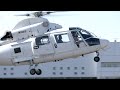 【ヘリコプター】 Aerospatiale SA365/AS365/565 Dauphin 2 JA6688 （東邦航空）の着陸と離陸・東京ヘリポート   4K