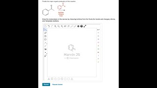 [Chemistry] Predict the major organic products of this reaction  Draw the molecules on the canvas
