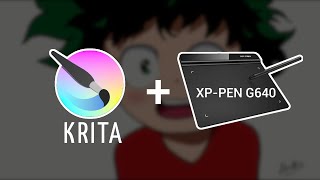 Trying Digital Art For The First Time Midoriya Krita Xp-Pen G640