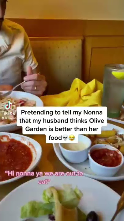 Pretending my Italian husband said Olive Garden was better than my Nonna’s cooking 😂 #shorts