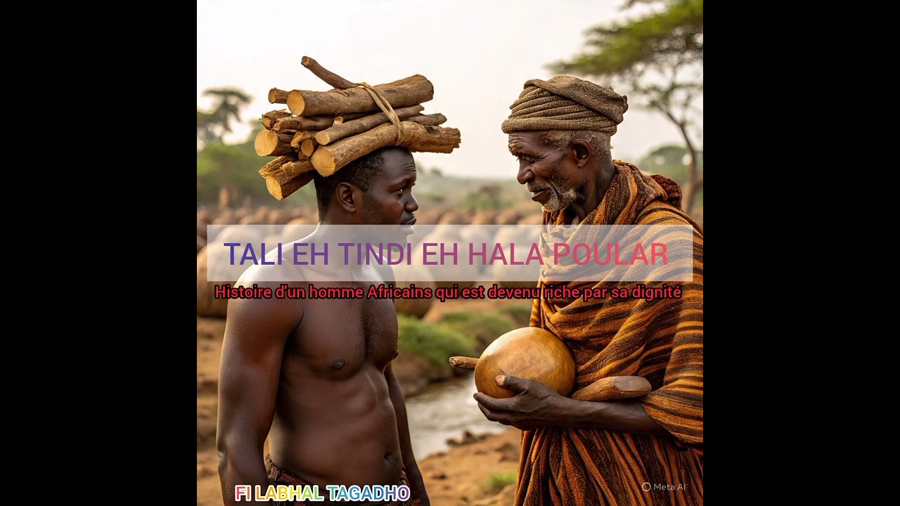 Un homme pauvre africain qui est devenu riche par sa dignité e#Savane #Déforestation #CoupeArbres