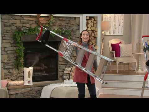Hailo 4-step Lightweight Ladder w/ Safety Rail on QVC