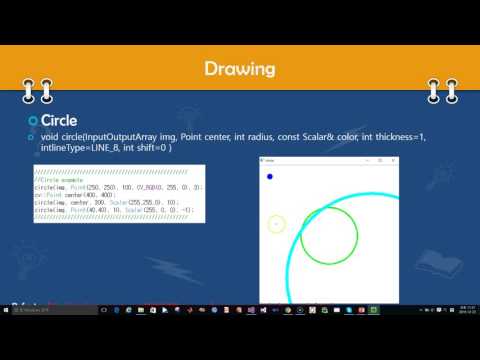 OpenCV Lecture - 3. Drawing, mouse and control (1/6) : Line, Circle, Rectangle