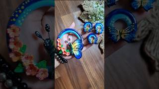 Clay Jewellery 🦋 #diy #new #craft #diyjewelry #clayjewelry #claycraft #making #shortvideo #shorts