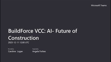 Seminar 129: BuildForce Virtual Career Chat - AI: Future of Construction