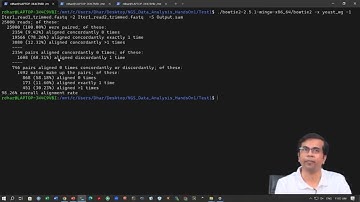 Bowtie2 output #swayamprabha #ch17sp