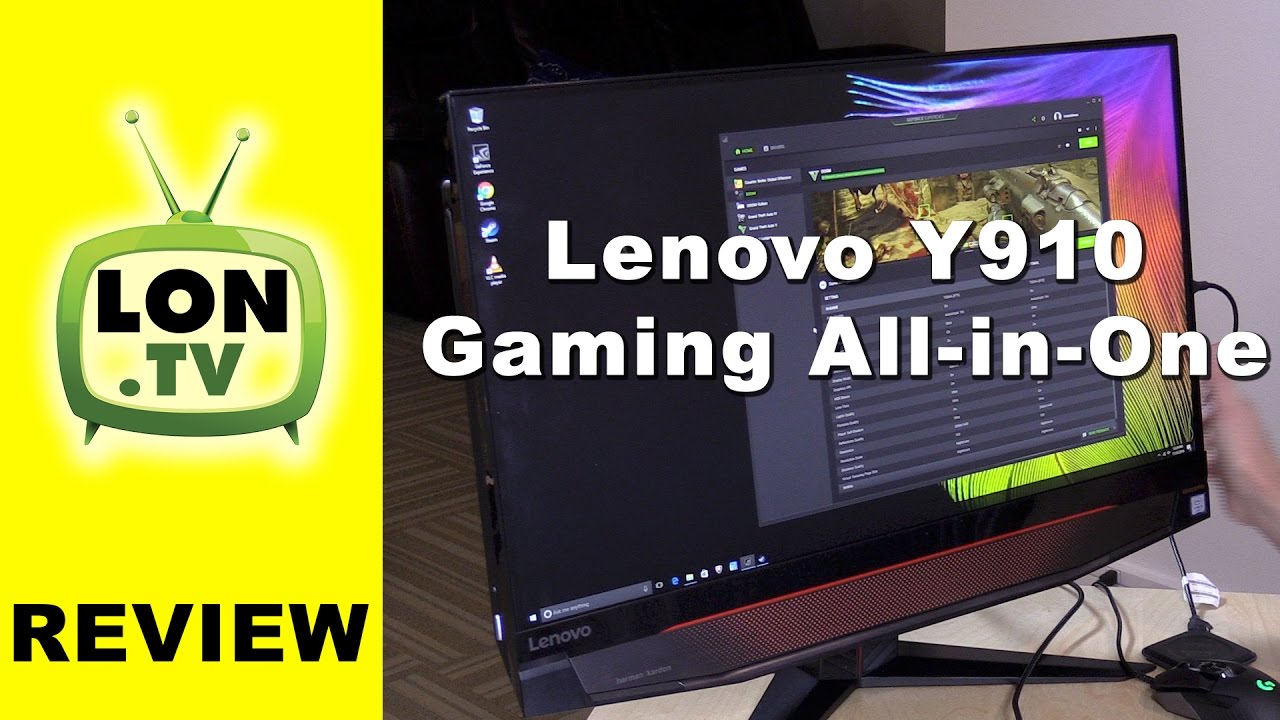 Lenovo IdeaCentre Y910 All in One Gaming PC Review - VR ready GTX 1070 GPU  Y910-27ISH - YouTube