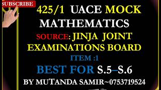 UACE JJEB PAPER 1 MTC ITEM 1