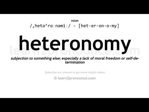 Pronunciation of Heteronomy | Definition of Heteronomy