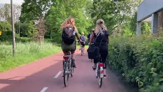 My Daily Bike Ride from University to Home in Groningen (Netherlands)