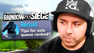 My #1 Tip On Solo Queuing Ranked... (Rainbow Six Siege)