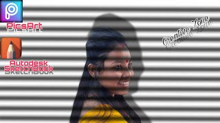 PicsArt window blinds tutorial ।। Window blinds shadow Effect ।। Window blinds shadow portrait edit screenshot 2