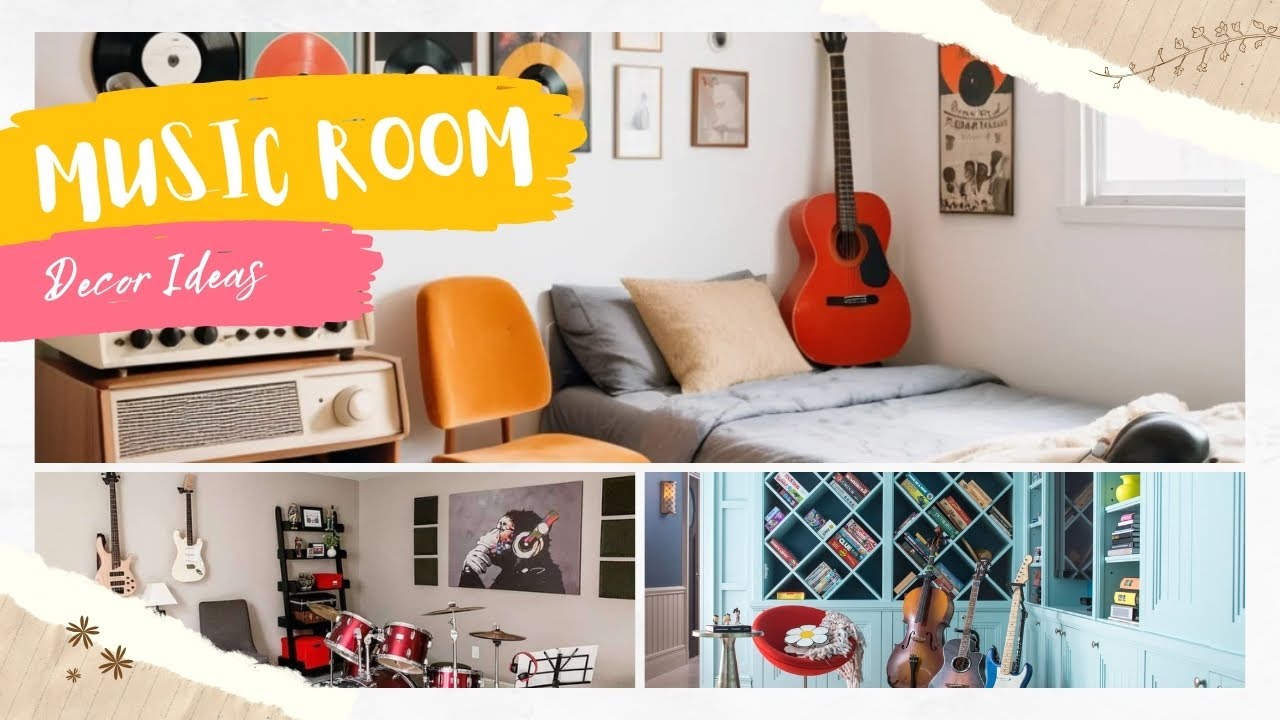 Более 100 идей декора музыкальной комнаты 2025 года | Настенное искусство, мебель и творческое вд...