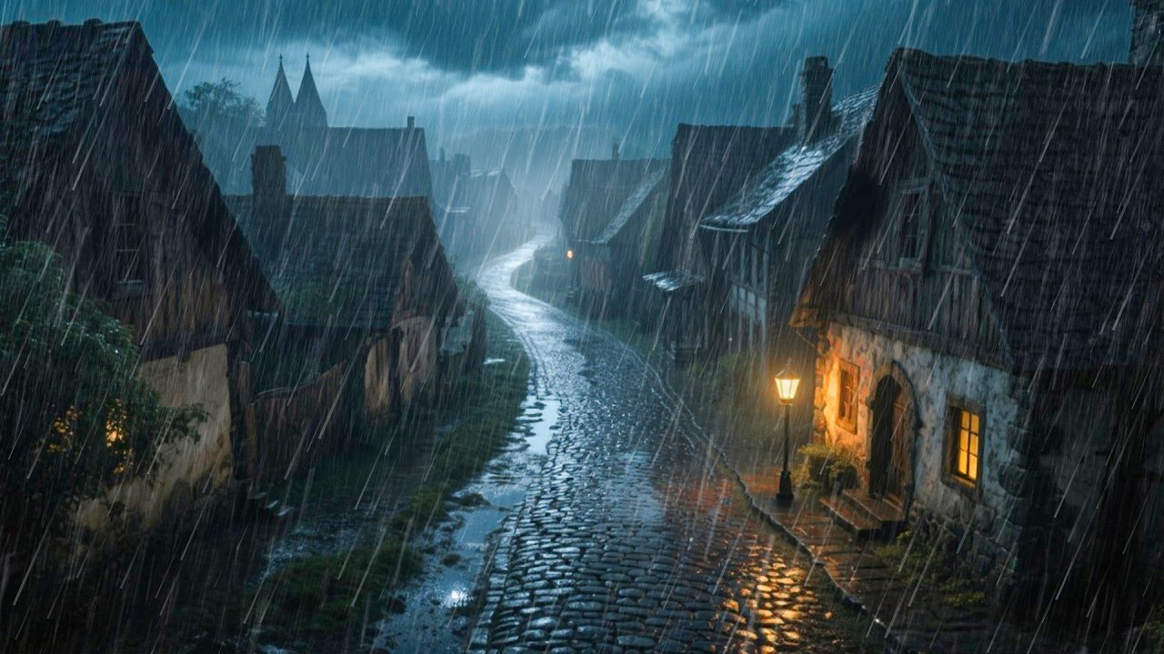 Reduce el Insomnio y Duérmete al Instante con Lluvia Fuerte y Truenos – Dile Adiós al Insomnio Hoy