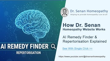 How Dr. Senan Homeopathy Website Works | AI Remedy Finder & Repertorisation Explained #AIHomeopathy