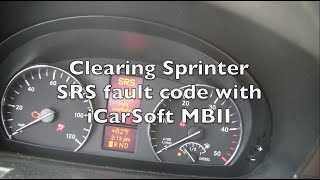 Clearing Sprinter Srs Fault Code With