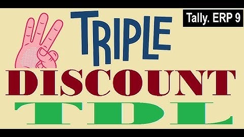 multiple discount in tally erp 9 ! discount tdl for tally ! discount in tally ! Self Learning