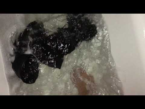 Kate is taking bath in Tamaris boots