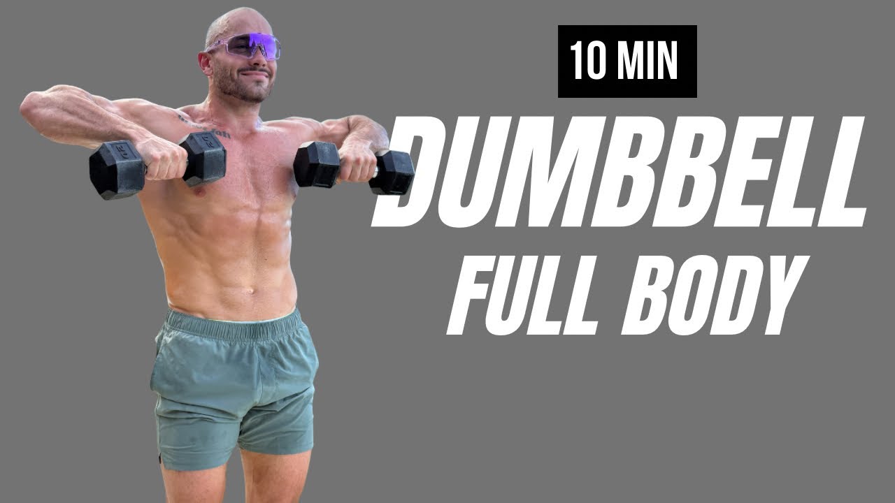 10 MIN DUMBBELL FULL BODY HIIT WORKOUT | Fat Burn and Strength - YouTube