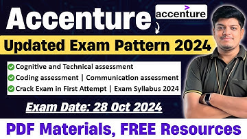 🔥Accenture Updated Exam Pattern 2024 | Accenture Assessment Test 2024 |FREE PDF Material, Resources