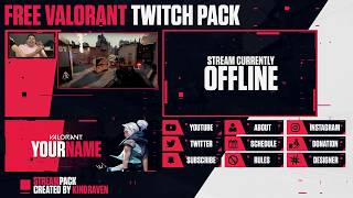 VALORANT STREAM PACK - FREE REVAMP/OVERLAY [ENGLISH AND FRENCH VERISON]