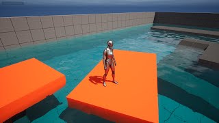 UE5.2 - Physics Control Component - Let's build a character interactive raft in the water (Subtitle)