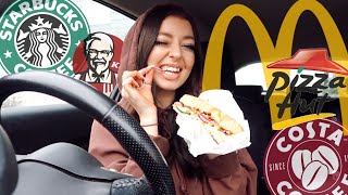 I ONLY ate Christmas FAST FOOD For 24 HOURS!!