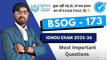 BSOG 173 | Bsog 173 English most important questions |  Ignou June / December Exam 2025-26