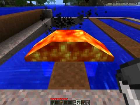 Minecraft 溶岩流を利用した水抜き Water Pulling Out Using Lava Youtube