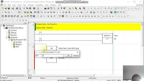 Membuat intruksi TIMER pada CX-Programmer