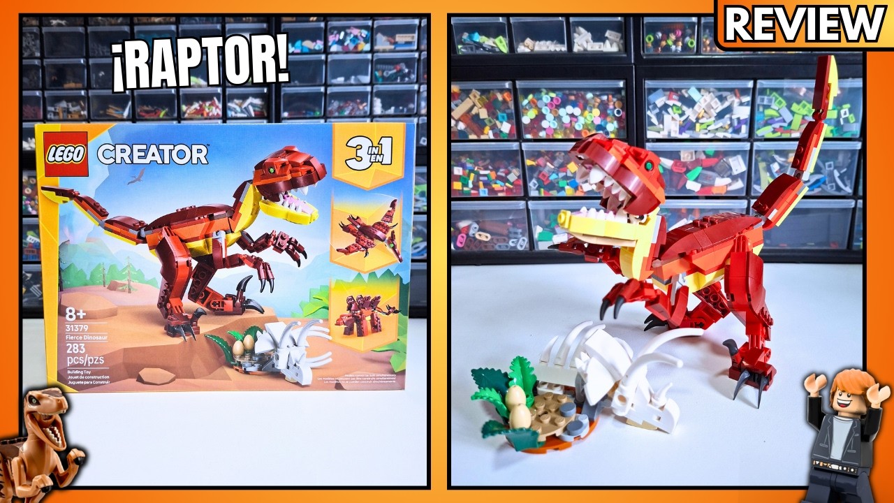 ¿EL MEJOR Raptor de LEGO? - LEGO CREATOR 3 in 1 Fierce Dinosaur set (31379) REVIEW