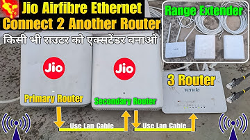 How To Extend Jio Airfiber Range Use 2 Router extender| Connect Two Other Routers Use Ethernet cable