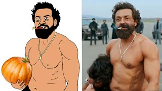 Animal: Saari Duniya Jalaa Denga Funny Drawing Meme 😂| Animal Movie | Bobby Deol | Ranbir Kapoor