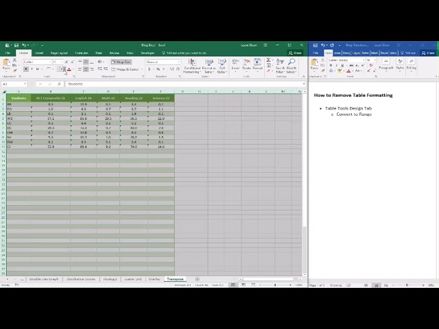 Bad factor Size nationalism How to remove table formatting in Excel - YouTube