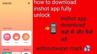 how to download inshot app fully unlock inshot app mod apk download screenshot 3