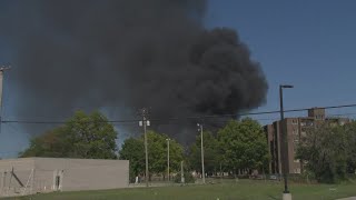 Crews evacuate area around Akron commercial fire amid 'unsafe hazmat situation