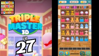 🏅 Triple Master 3D: Goods Sorting 🍒🥤🪆 LEVEL 27 🍄🧃🧸 Gameplay Walkthrough