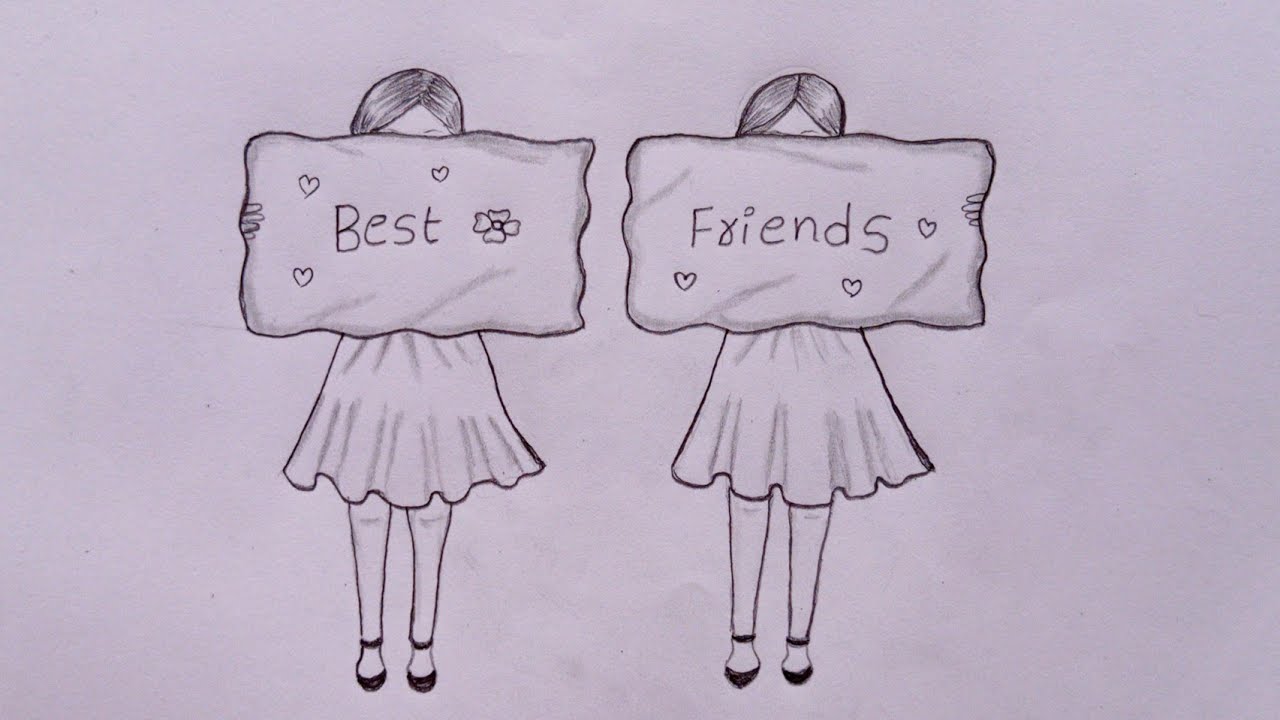 Best Friends Drawing Images  Free Download on Freepik