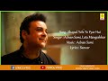 Ek Ajnabi Sa - Sayad Yahi To Pyar Hai Lyrics by Adnan Sami, Lata Mangeshkar [ Lucky Hd ] Mp3 Song