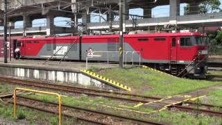 JR貨物 4089レ EF210からEH500機関車交換 黒磯駅