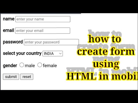how to create form using HTML in Mobile|CRAZY AMB| - YouTube