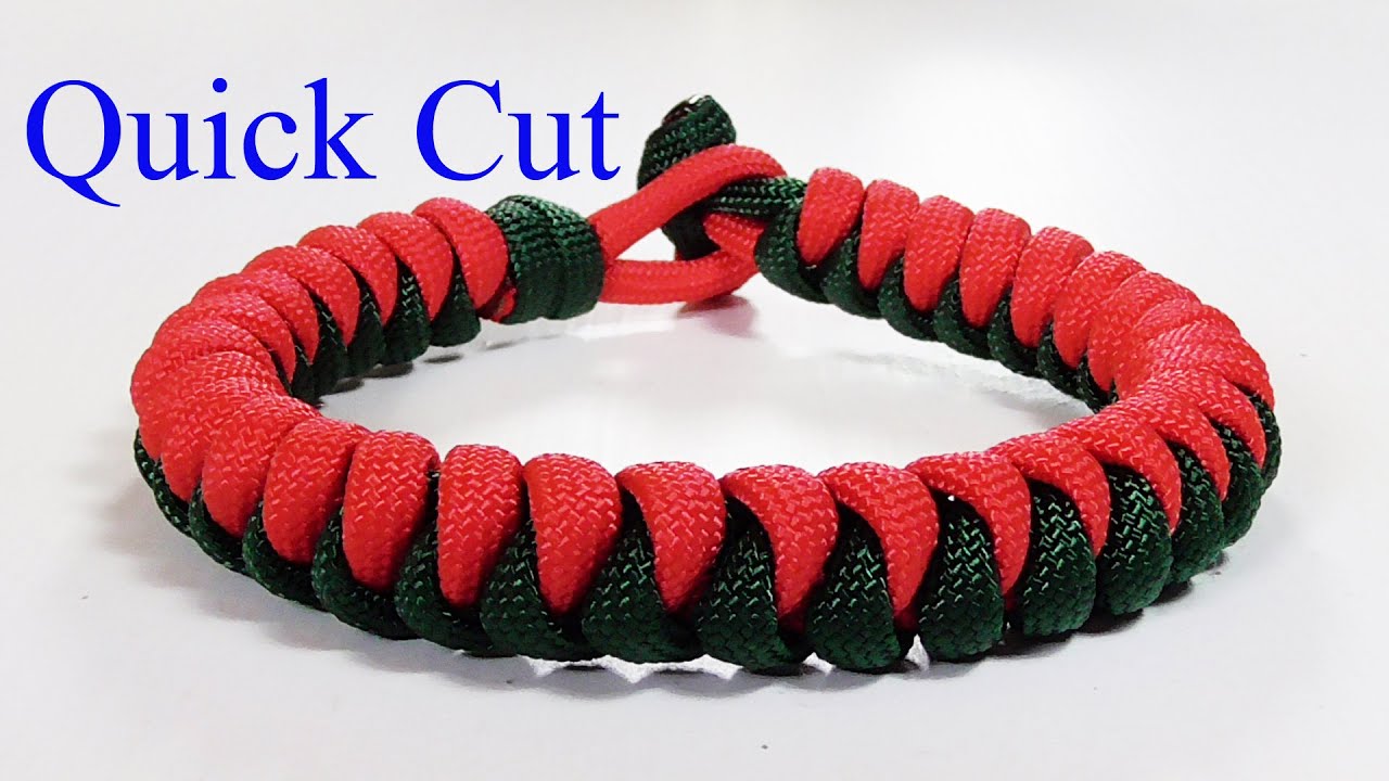 How To Make The Classic Two Color Snake Knot Paracord Bracelet Quick ...