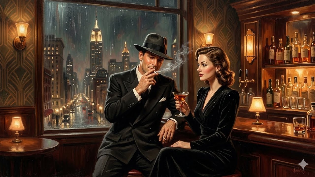 You’re Sitting in a 1940s Jazz Bar at Midnight 🌙🍷