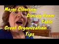 Major Clearing Off Dining Room Table | Great Organization Tips | From Cluttered To Classy