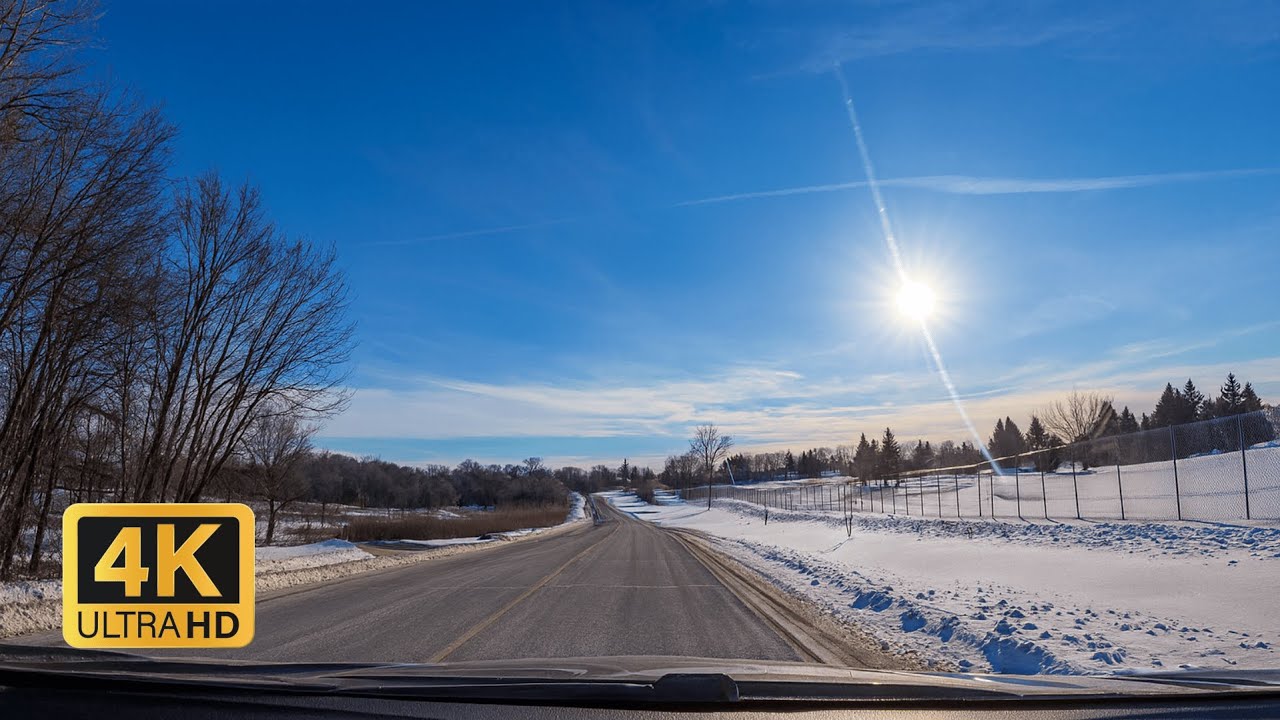 🥶 -28°C Extreme Winter Drive | Fargo Neighborhood POV ❄️ Driving Sounds for Sleep [4K]