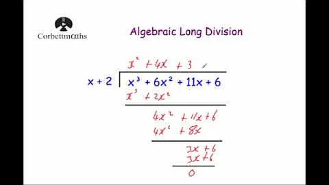 Algebraic Long Division - Corbettmaths
