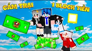 PHONG CẬN SAMMY THỬ THÁCH 24 GIỜ CẮM TRẠI 1 BLOCK TIỀN VÀ CÁI KẾT TRONG MINECRAFT