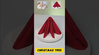 Table NAPKIN FOLDING christmas TREE DESIGN #napkinart